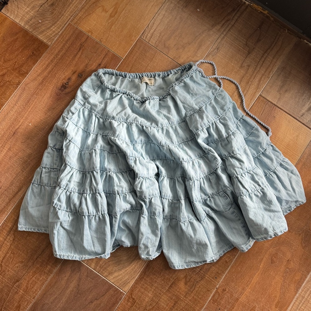 Free People we the free denim skirt